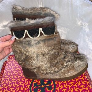 Tory Burch fur boots